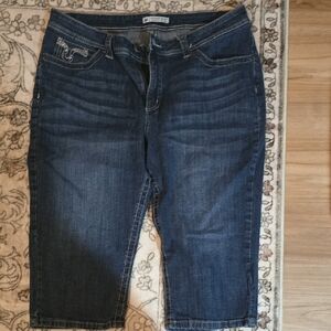 Lee Dark Blue Women’s Cropped Denim Capri Jeans